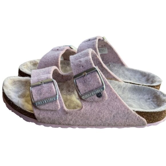 BIRKENSTOCK Women's Arizona Rivet Sandal Shearling in Rose EU 38 US 7 - Picture 6 of 10